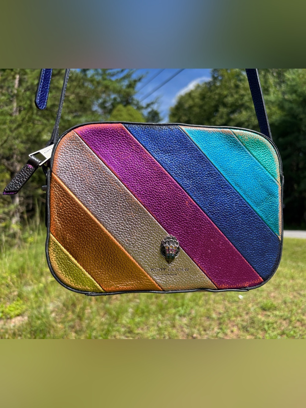 Kurt Geiger Rainbow Leather Crossbody Bag